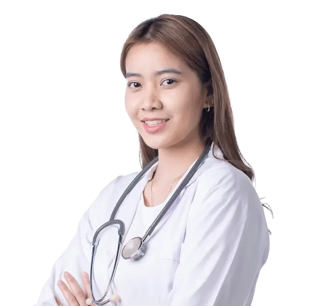 Young doctor or locum tenens with stethoscope