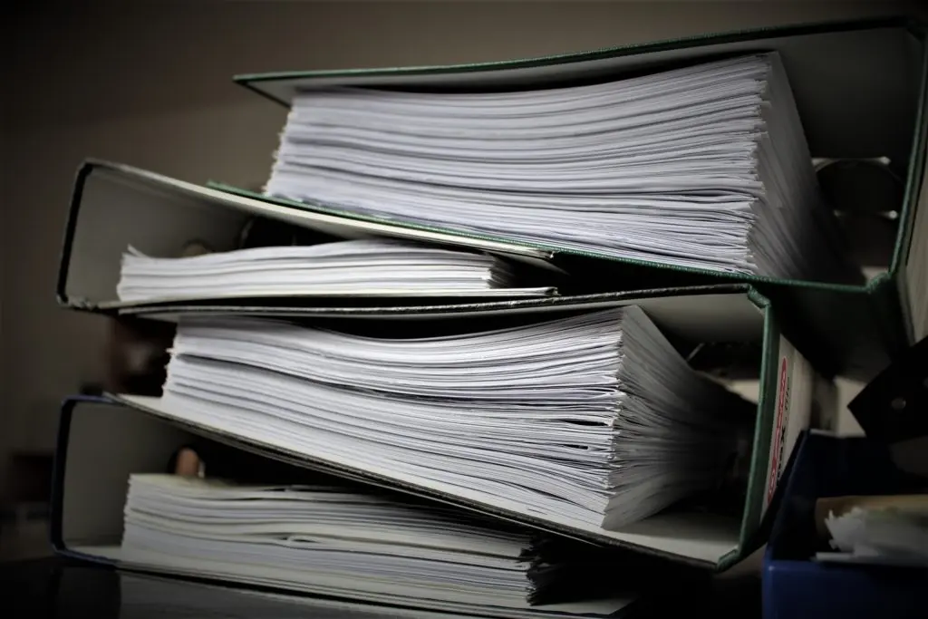 Stack of professional binders